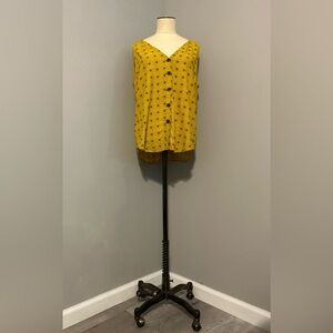 Loft mustard yellow floral tank size M